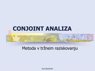 CONJOINT ANALIZA