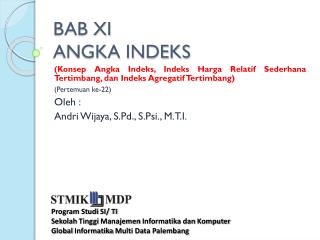 BAB XI ANGKA INDEKS