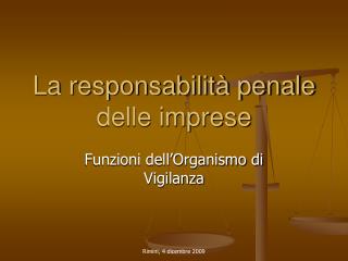 La responsabilità penale delle imprese