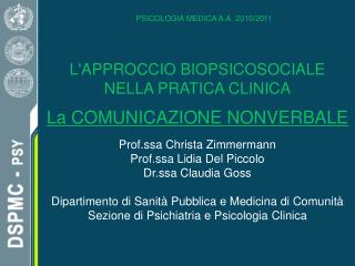 PSICOLOGIA MEDICA A.A. 2010/2011