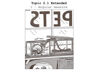 Topic 2.1 Extended J – Angular measure