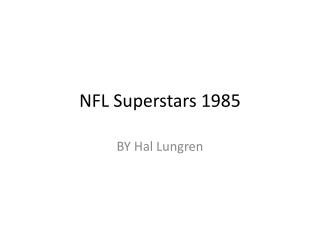 NFL Superstars 1985