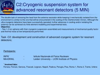 C2:Cryogenic suspension system for advanced resonant detectors (5 MIN)