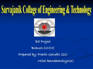 Sarvajanik Collage of Engineering &amp; Technology