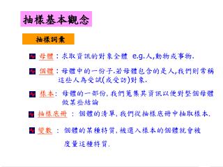 抽樣詞彙
