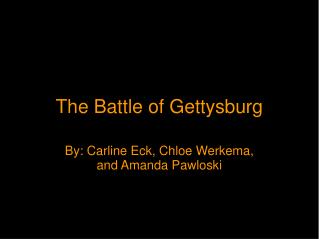 The Battle of Gettysburg