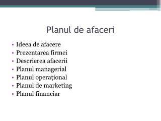 Planul de afaceri