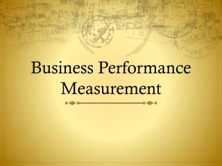 Business Performance Measurement