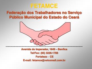 FETAMCE Federação dos Trabalhadores no Serviço Público Municipal do Estado do Ceará