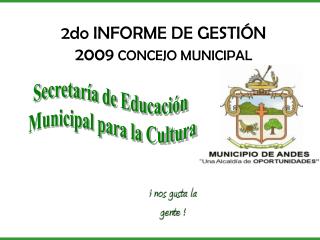 2do INFORME DE GESTIÓN 2009 CONCEJO MUNICIPAL