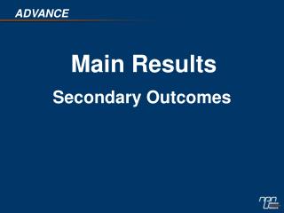 Secondary Outcomes