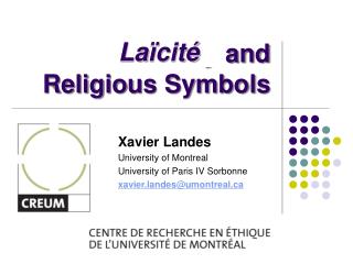 Secularity and Religious Symbols