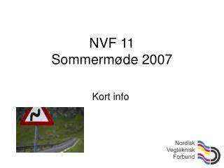 NVF 11 Sommermøde 2007