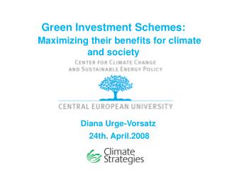 Green Investment Schemes: Maximizing their benefits for climate and society