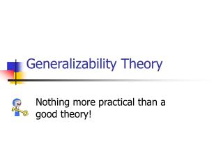 Generalizability Theory
