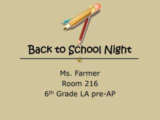 Back to School Night