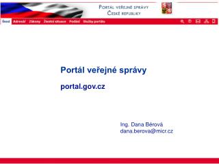 Portál veřejné správy 		portal.cz