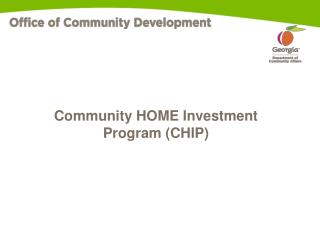 Community HOME Investment Program (CHIP)