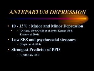 ANTEPARTUM DEPRESSION