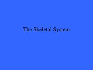 The Skeletal System