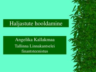Haljastute hooldamine