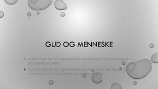 Gud og menneske