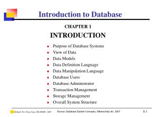 Introduction to Database