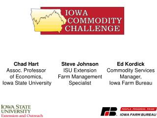 Chad Hart Assoc. Professor of Economics, Iowa State University