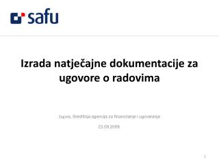 Izrada natječajne dokumentacije za ugovore o radovima