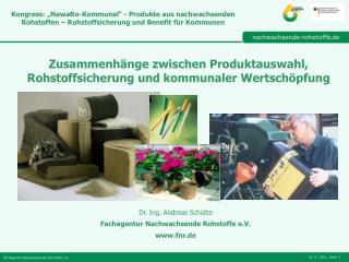 Zusammenhänge zwischen Produktauswahl, Rohstoffsicherung und kommunaler Wertschöpfung