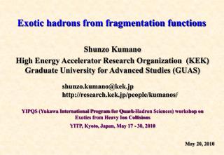 Exotic hadrons from fragmentation functions