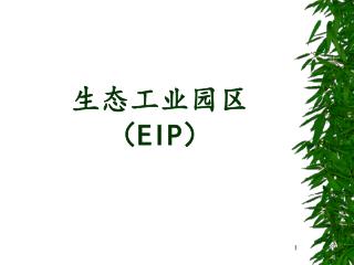 生态工业园区 （ EIP ）