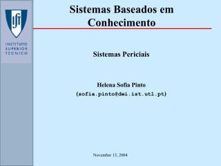 Sistemas Baseados em Conhecimento