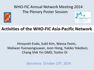 Activities of the WHO-FIC Asia-Pacific Network
