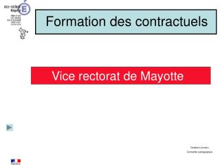 Formation des contractuels