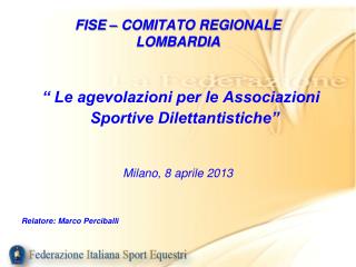 FISE – COMITATO REGIONALE LOMBARDIA