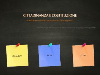 CITTADINANZA E COSTITUZIONE