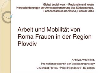 Global social work – Regionale und lokale