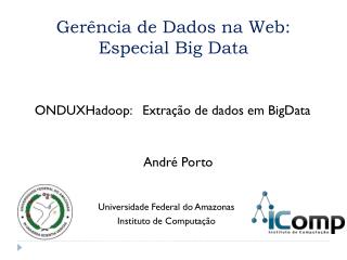 Gerência de Dados na Web: Especial Big Data