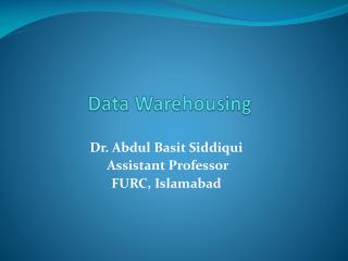 Data Warehousing