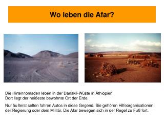 Wo leben die Afar?