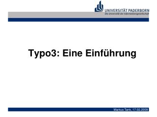 Typo3: Eine Einführung