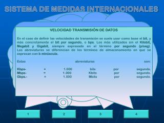 SISTEMA DE MEDIDAS INTERNACIONALES