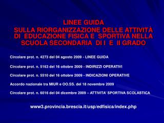 LINEE GUIDA