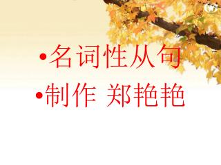 名词性从句 制作 郑艳艳