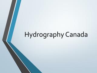 Hydrography Canada