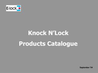 Knock N’Lock Products Catalogue