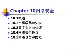 Chapter 10 网络安全