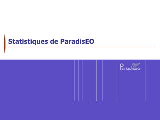 Statistiques de ParadisEO