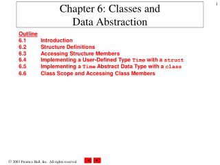 Chapter 6: Classes and Data Abstraction